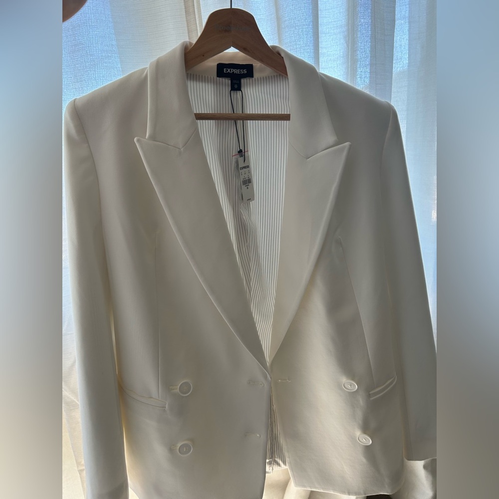 Express White Oversized Blazer